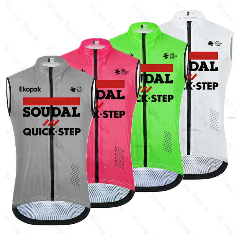 Reflective Cycling Vest - Soudal Quick-Step erkek bisiklet yeleği yaz