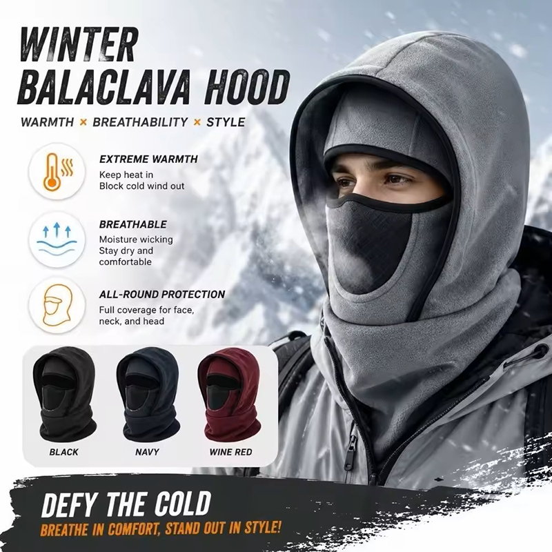 Cycling Gear To Keep You Warm - Kışlık Balaklava Yüz Maskesi, Kayak, Bisiklet,