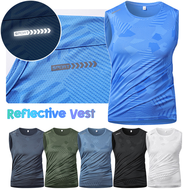 Reflective Cycling Vest - Adam koşu yansıtıcı yelek yaz nefes