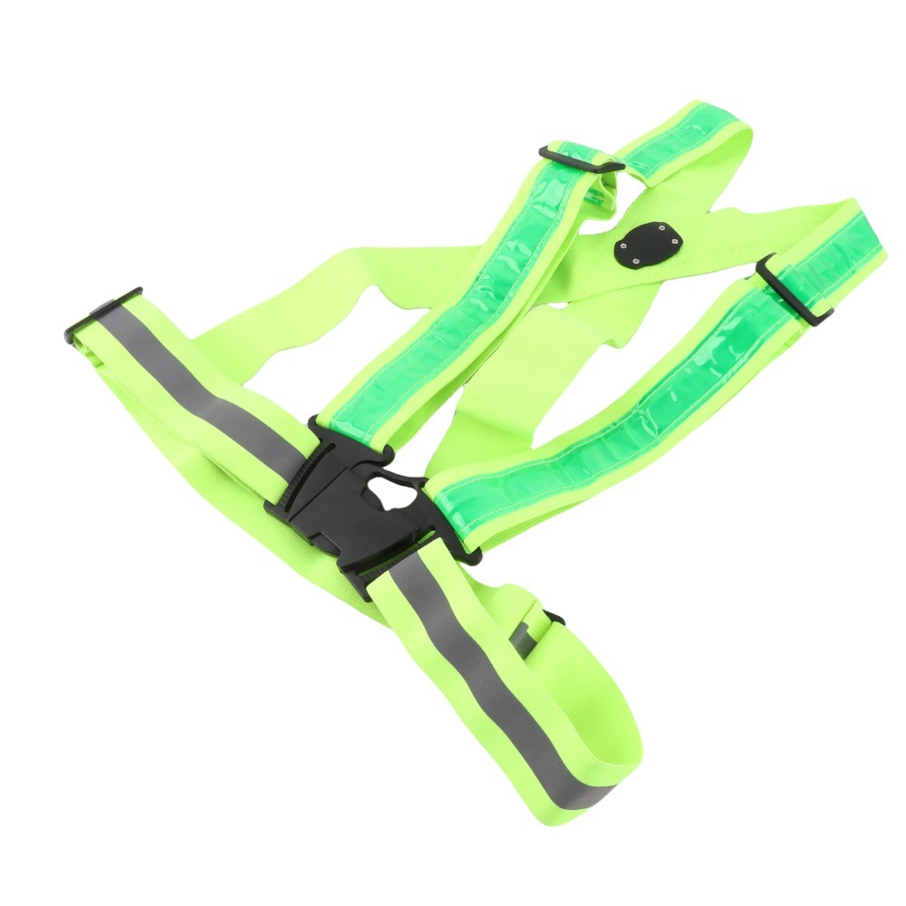 Reflective Cycling Vest - Yeni Polyester LED Güvenlik Yeleği Yeşil