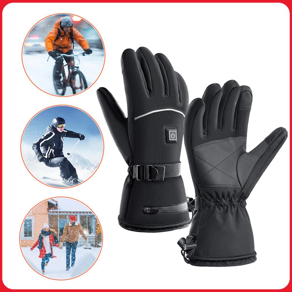 Cycling Gear Temperature - Dokunmatik Ekranlı Isıtmalı Eldivenler Soğuk Geçirmez